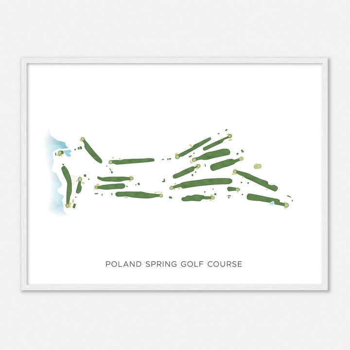 Print of Poland Spring Golf Course Modern Map