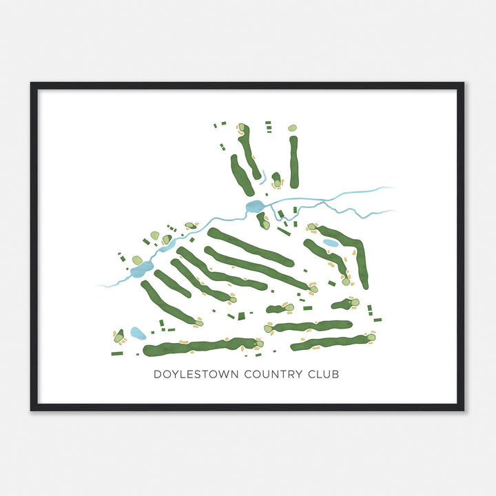 Print of Doylestown Country Club Modern Map