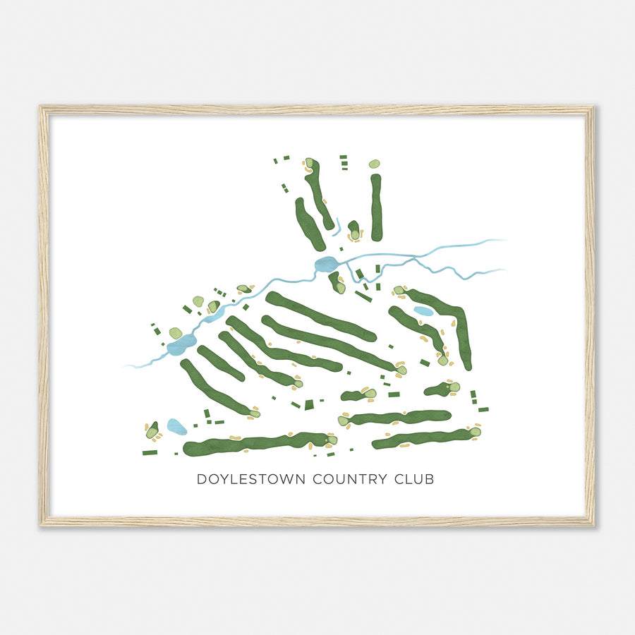 Print of Doylestown Country Club Modern Map