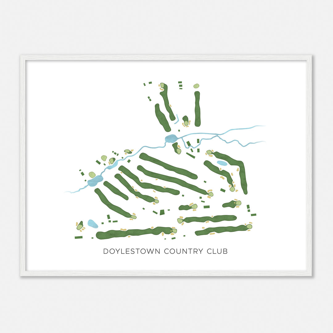 Print of Doylestown Country Club Modern Map