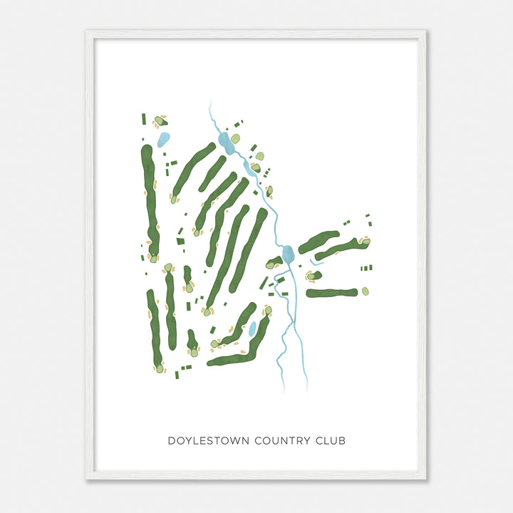 Print of Doylestown Country Club Modern Map