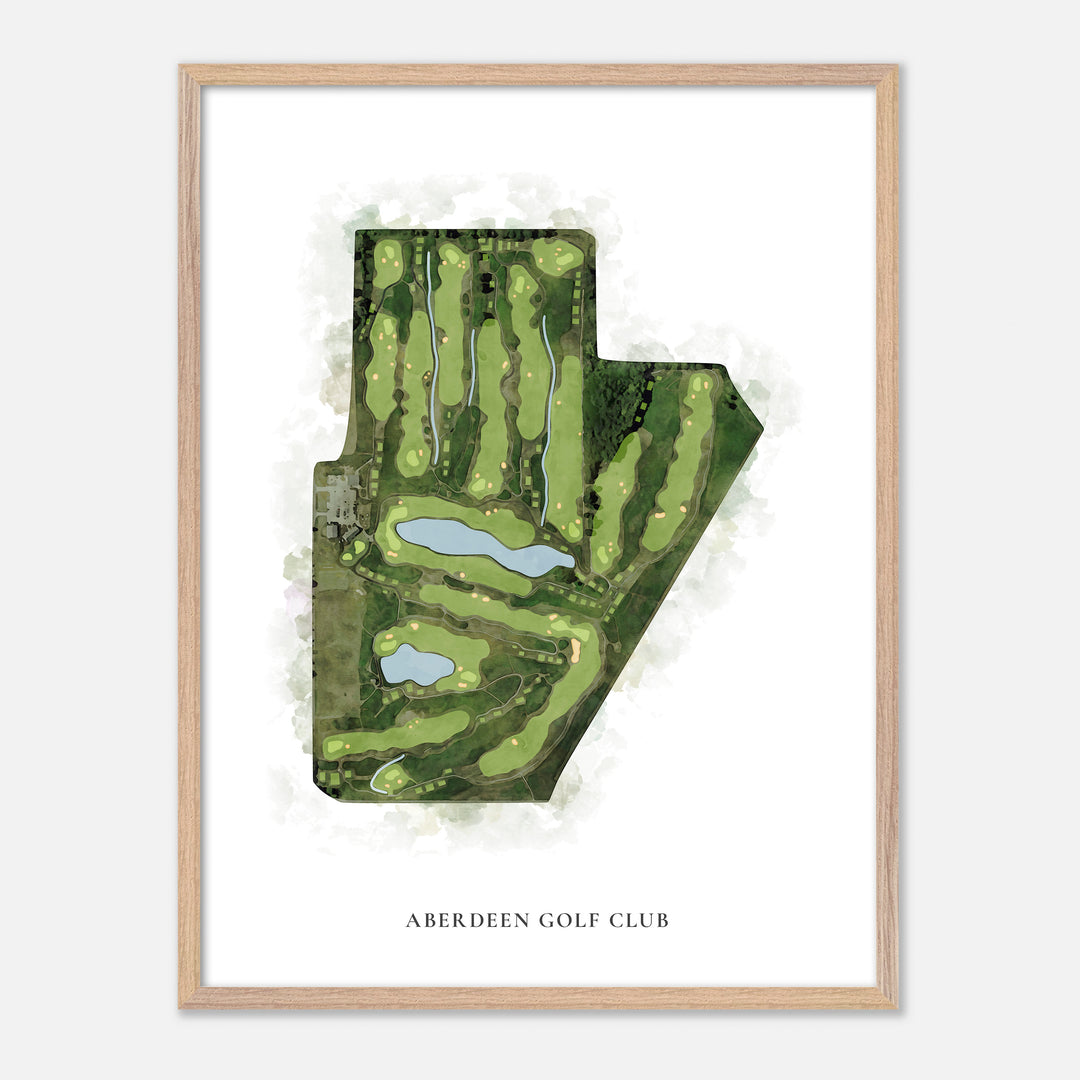 Print of Aberdeen Golf Club Classic Map