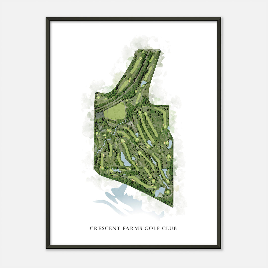 Print of Crescent Farms Golf Club Classic Map