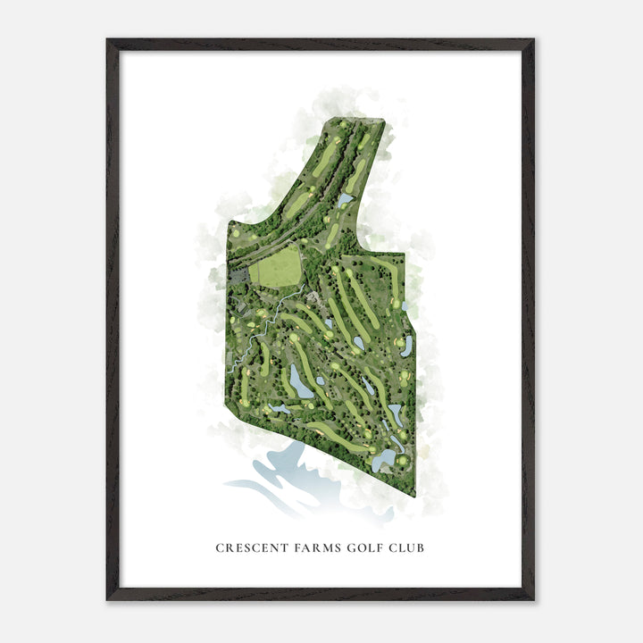 Print of Crescent Farms Golf Club Classic Map