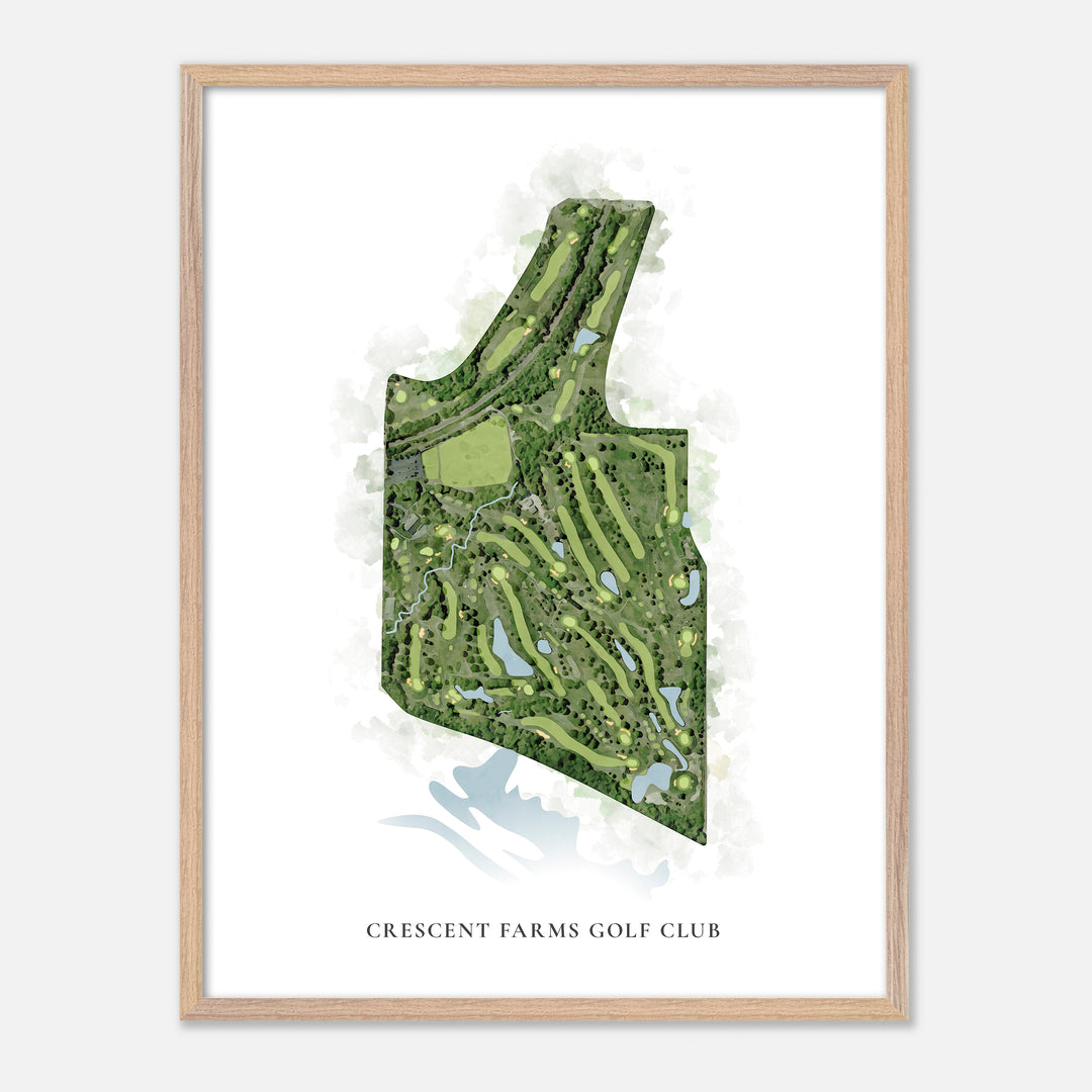 Print of Crescent Farms Golf Club Classic Map