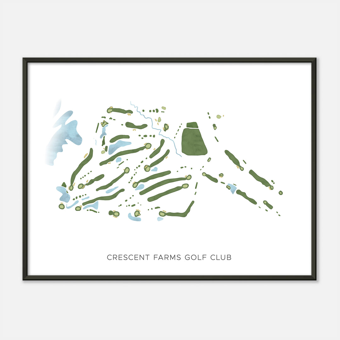 Print of Crescent Farms Golf Club Modern Map
