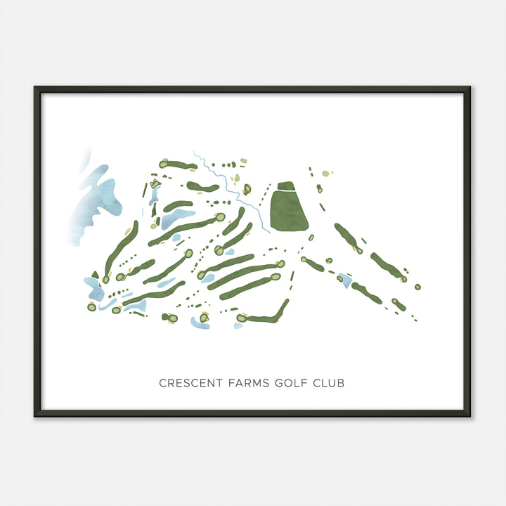 Print of Crescent Farms Golf Club Modern Map