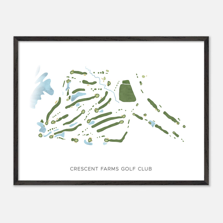 Print of Crescent Farms Golf Club Modern Map