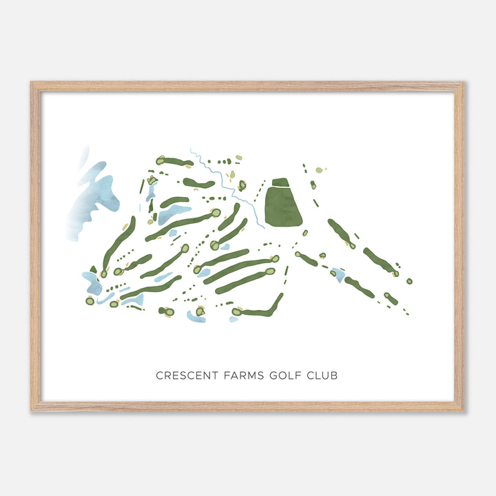 Print of Crescent Farms Golf Club Modern Map