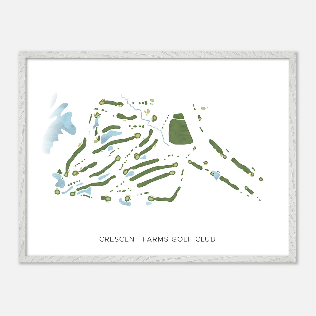 Print of Crescent Farms Golf Club Modern Map