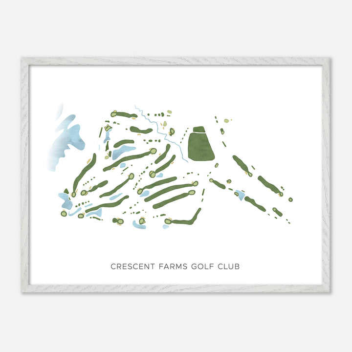 Print of Crescent Farms Golf Club Modern Map