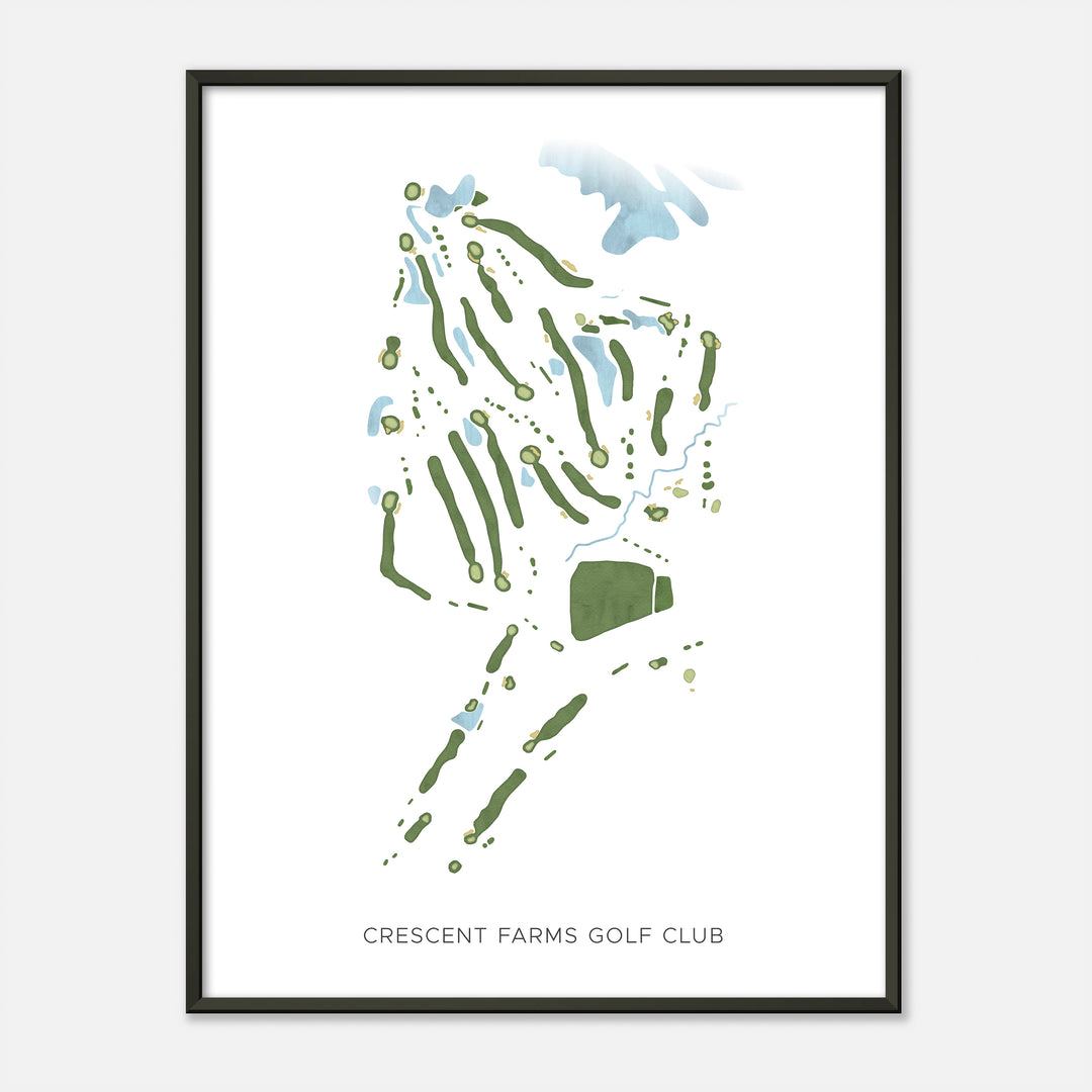 Print of Crescent Farms Golf Club Modern Map