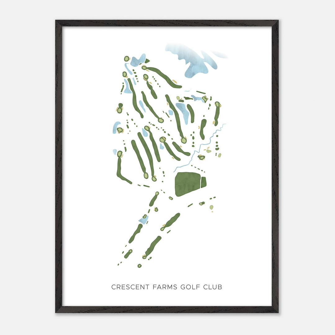 Print of Crescent Farms Golf Club Modern Map