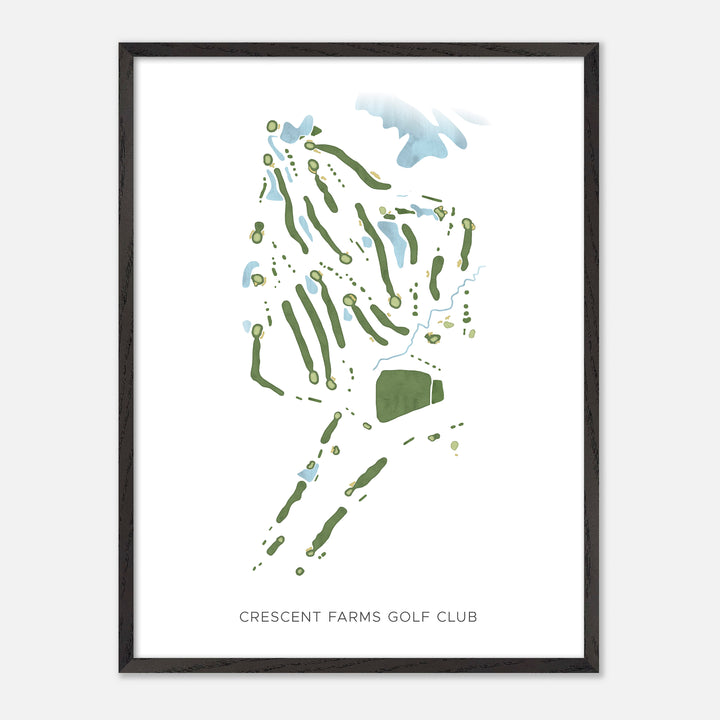 Print of Crescent Farms Golf Club Modern Map