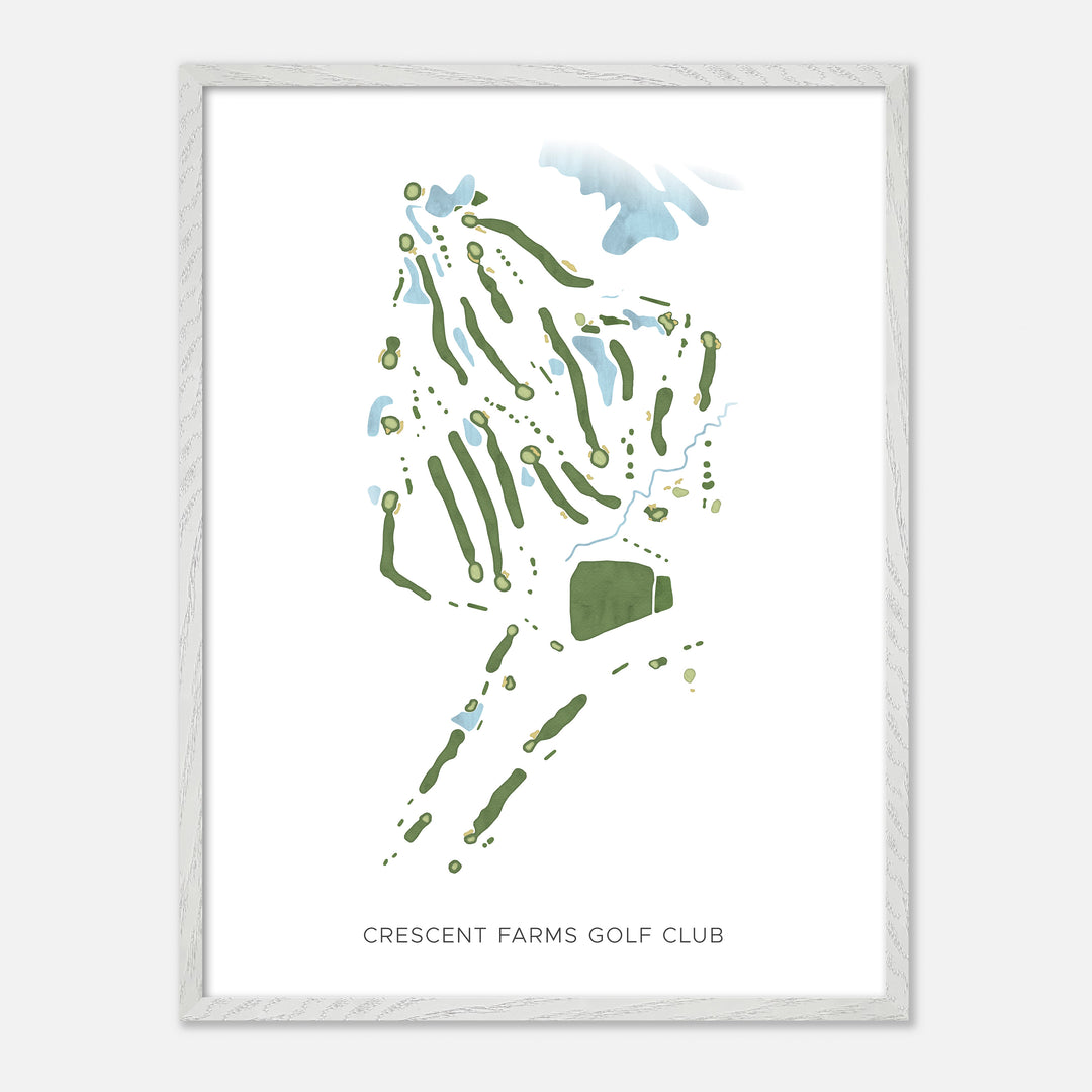 Print of Crescent Farms Golf Club Modern Map