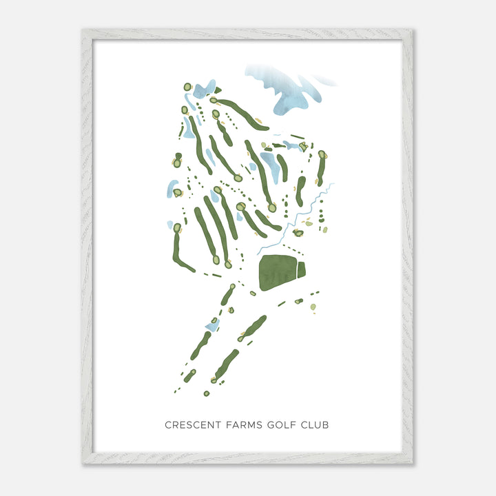 Print of Crescent Farms Golf Club Modern Map