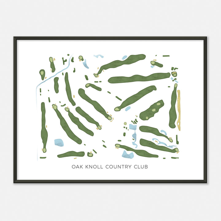 Print of Oak Knoll Country Club Modern Map