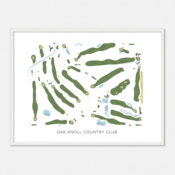 Print of Oak Knoll Country Club Modern Map