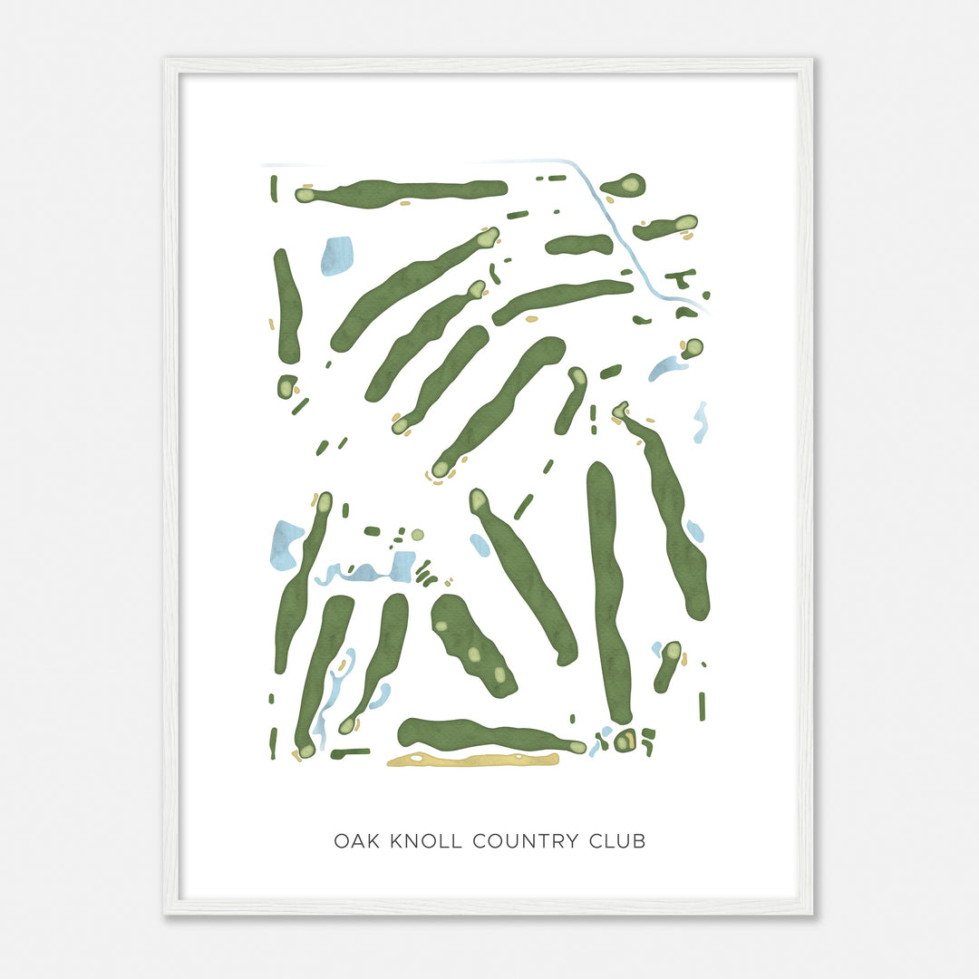 Print of Oak Knoll Country Club Modern Map