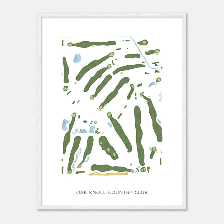 Print of Oak Knoll Country Club Modern Map