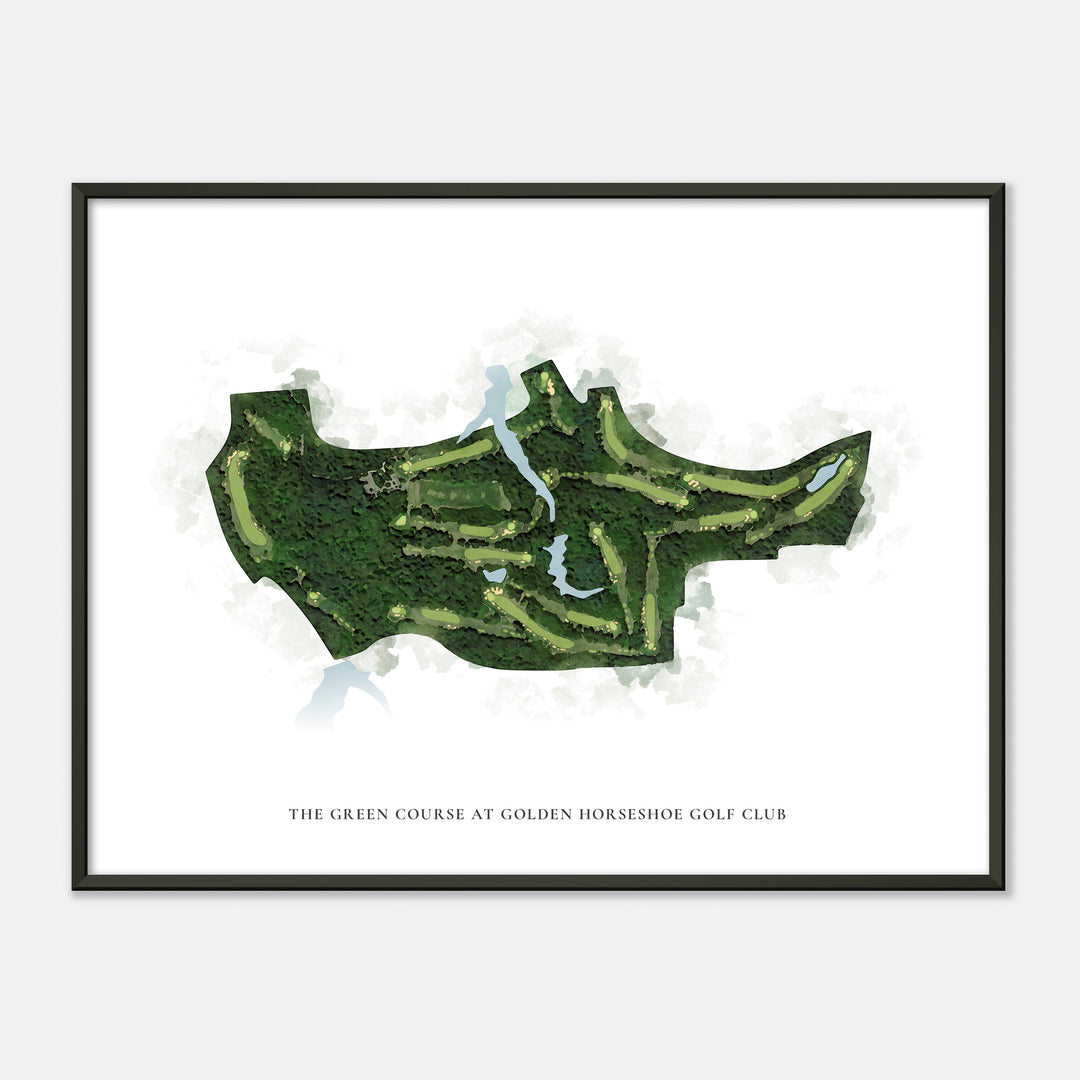 Print of The Green Course At Golden Horseshoe Golf Club Classic Map