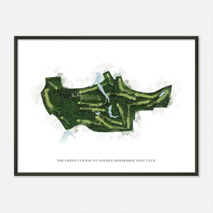 Print of The Green Course At Golden Horseshoe Golf Club Classic Map