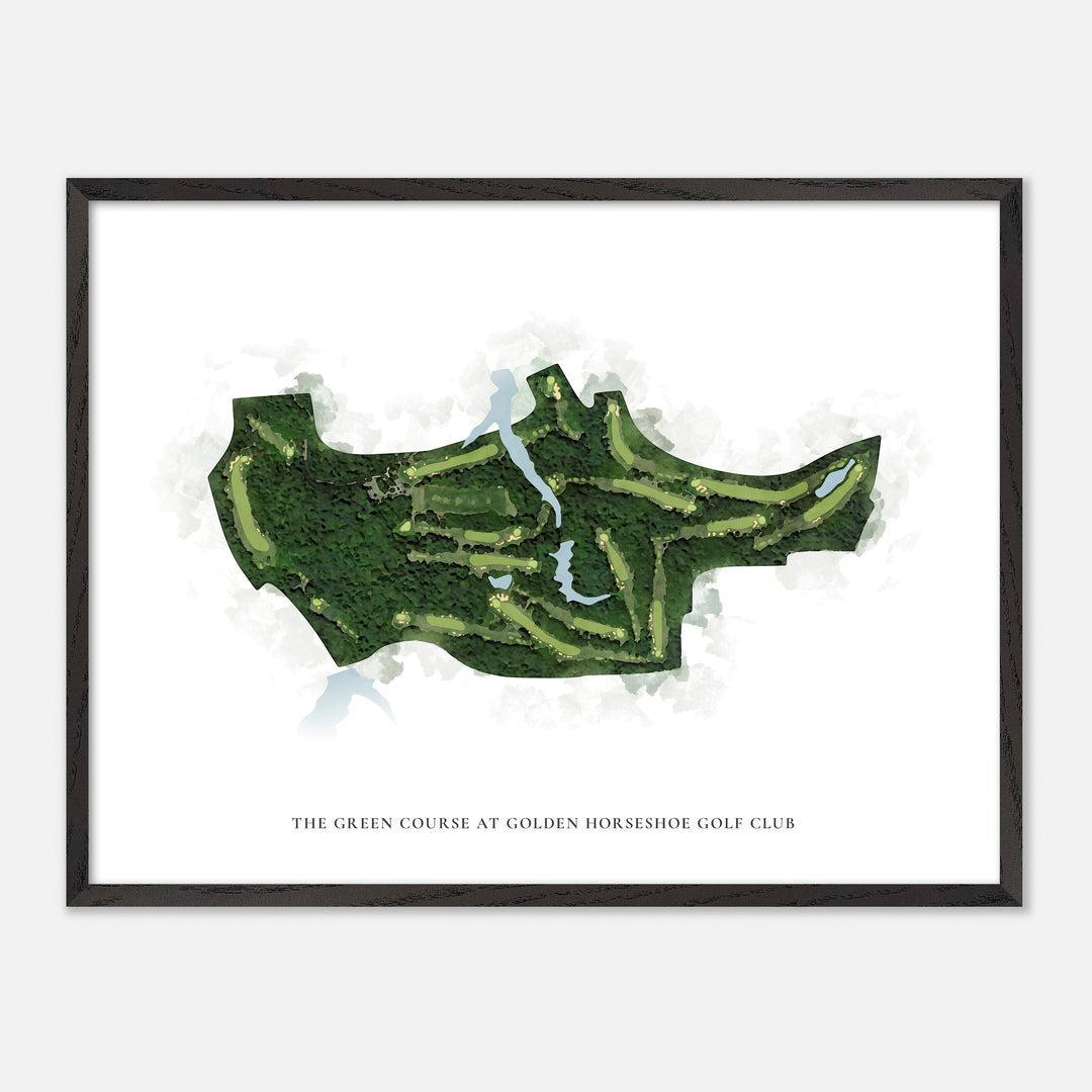 Print of The Green Course At Golden Horseshoe Golf Club Classic Map