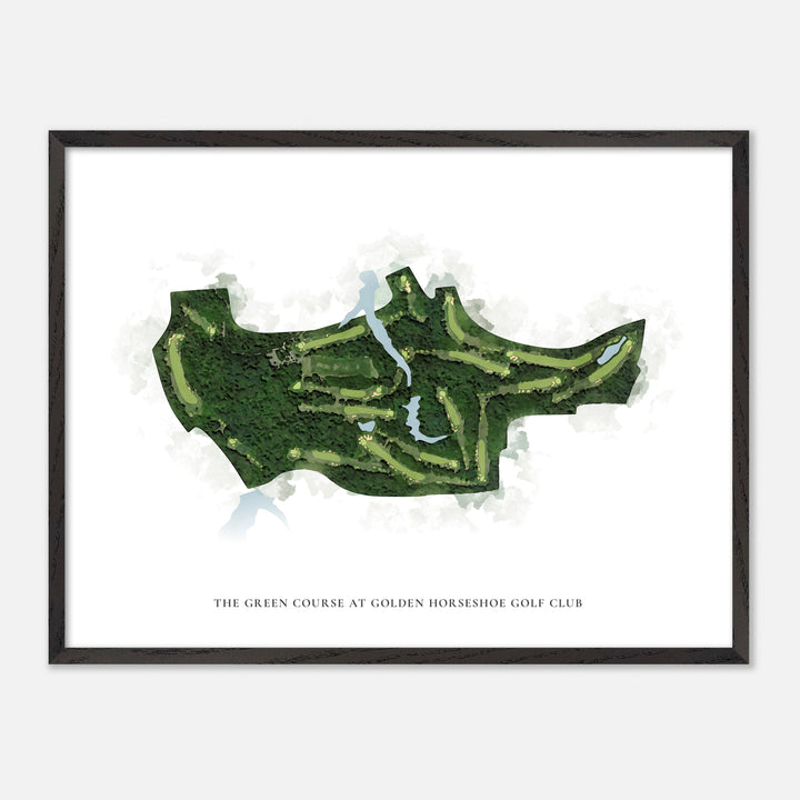 Print of The Green Course At Golden Horseshoe Golf Club Classic Map