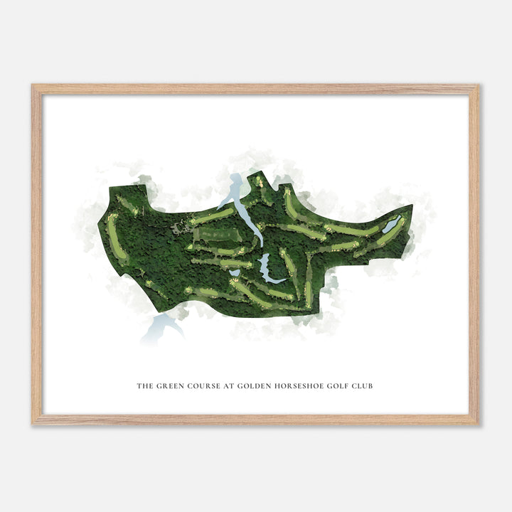 Print of The Green Course At Golden Horseshoe Golf Club Classic Map