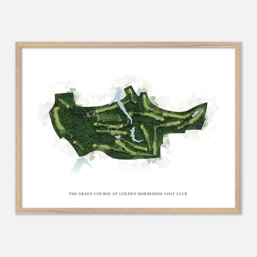 Print of The Green Course At Golden Horseshoe Golf Club Classic Map