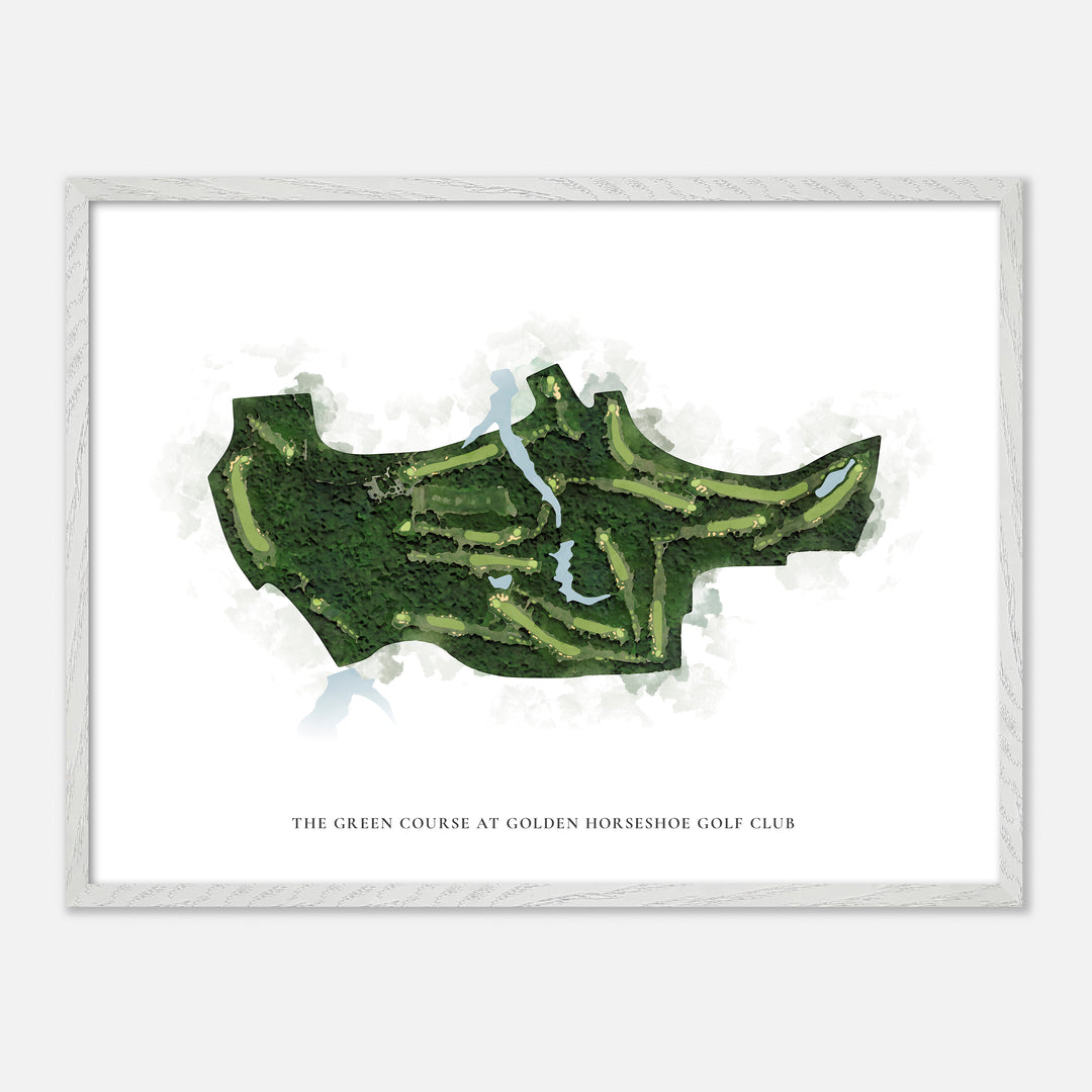 Print of The Green Course At Golden Horseshoe Golf Club Classic Map