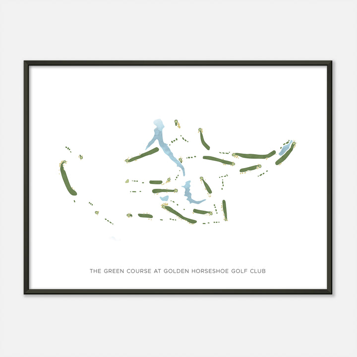 Print of The Green Course At Golden Horseshoe Golf Club Modern Map