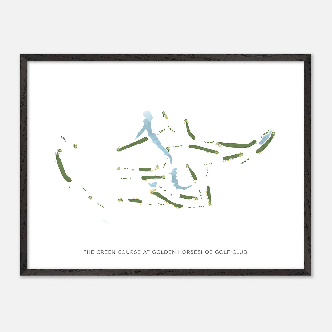 Print of The Green Course At Golden Horseshoe Golf Club Modern Map