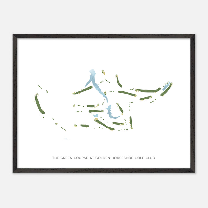 Print of The Green Course At Golden Horseshoe Golf Club Modern Map