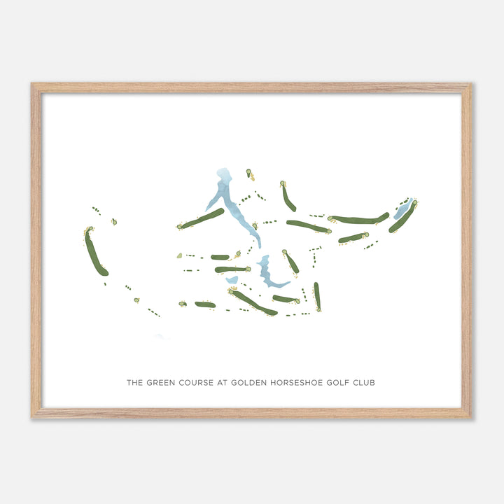Print of The Green Course At Golden Horseshoe Golf Club Modern Map