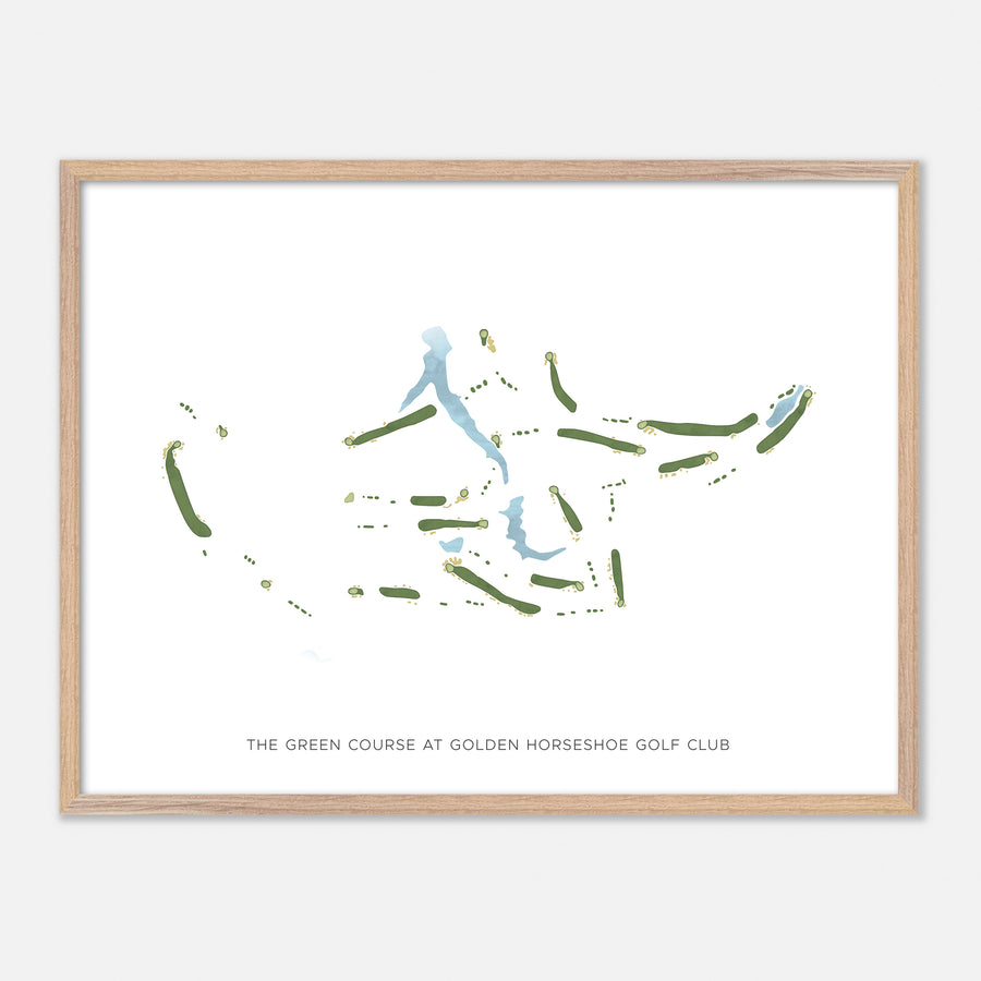 Print of The Green Course At Golden Horseshoe Golf Club Modern Map