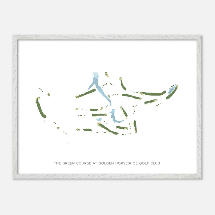 Print of The Green Course At Golden Horseshoe Golf Club Modern Map