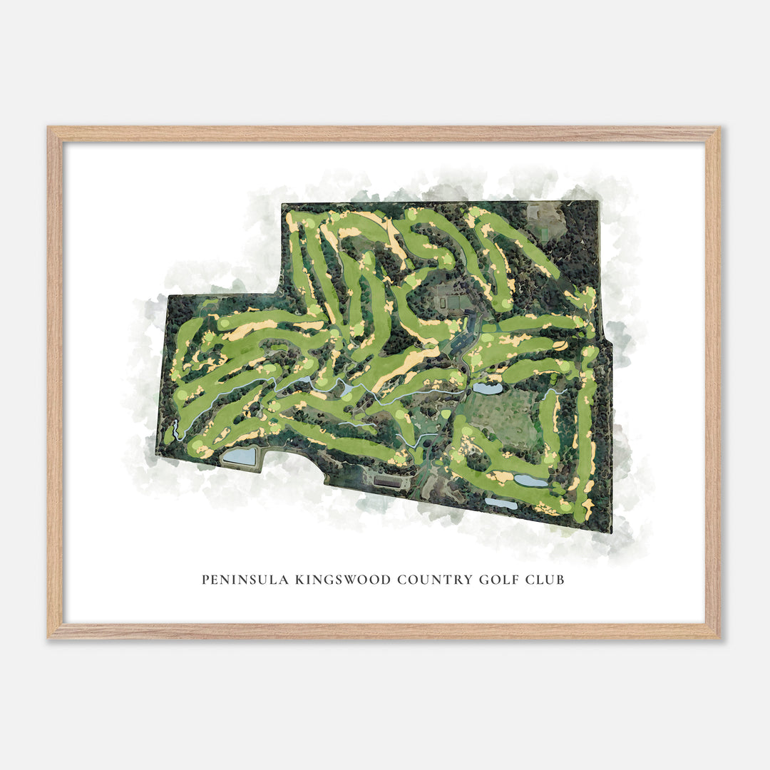 Print of Peninsula Kingswood Country Golf Club Classic Map