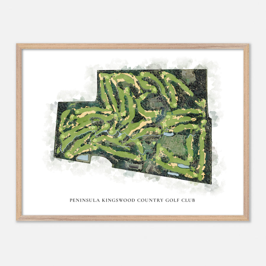 Print of Peninsula Kingswood Country Golf Club Classic Map