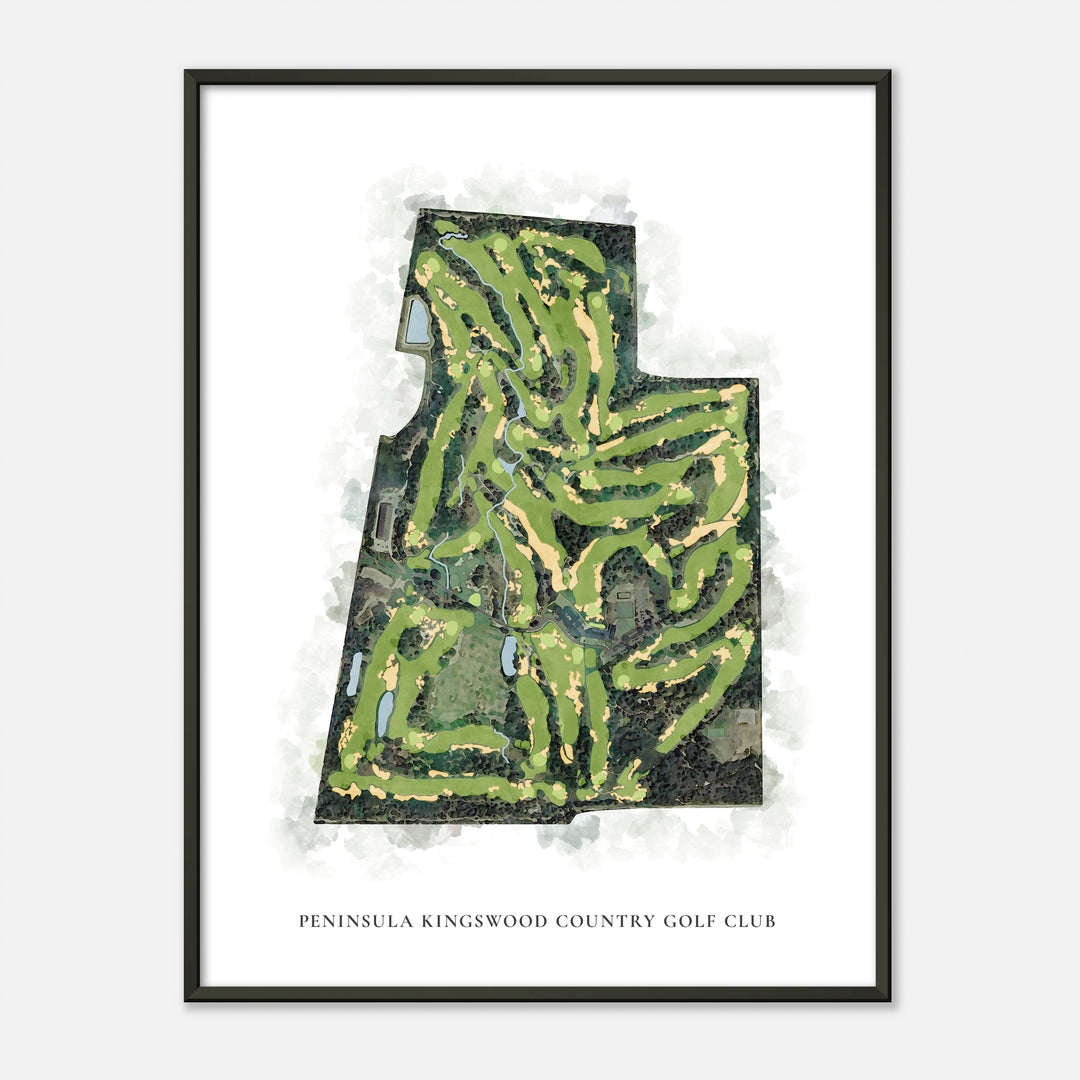 Print of Peninsula Kingswood Country Golf Club Classic Map