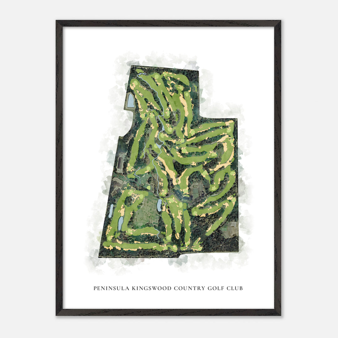 Print of Peninsula Kingswood Country Golf Club Classic Map