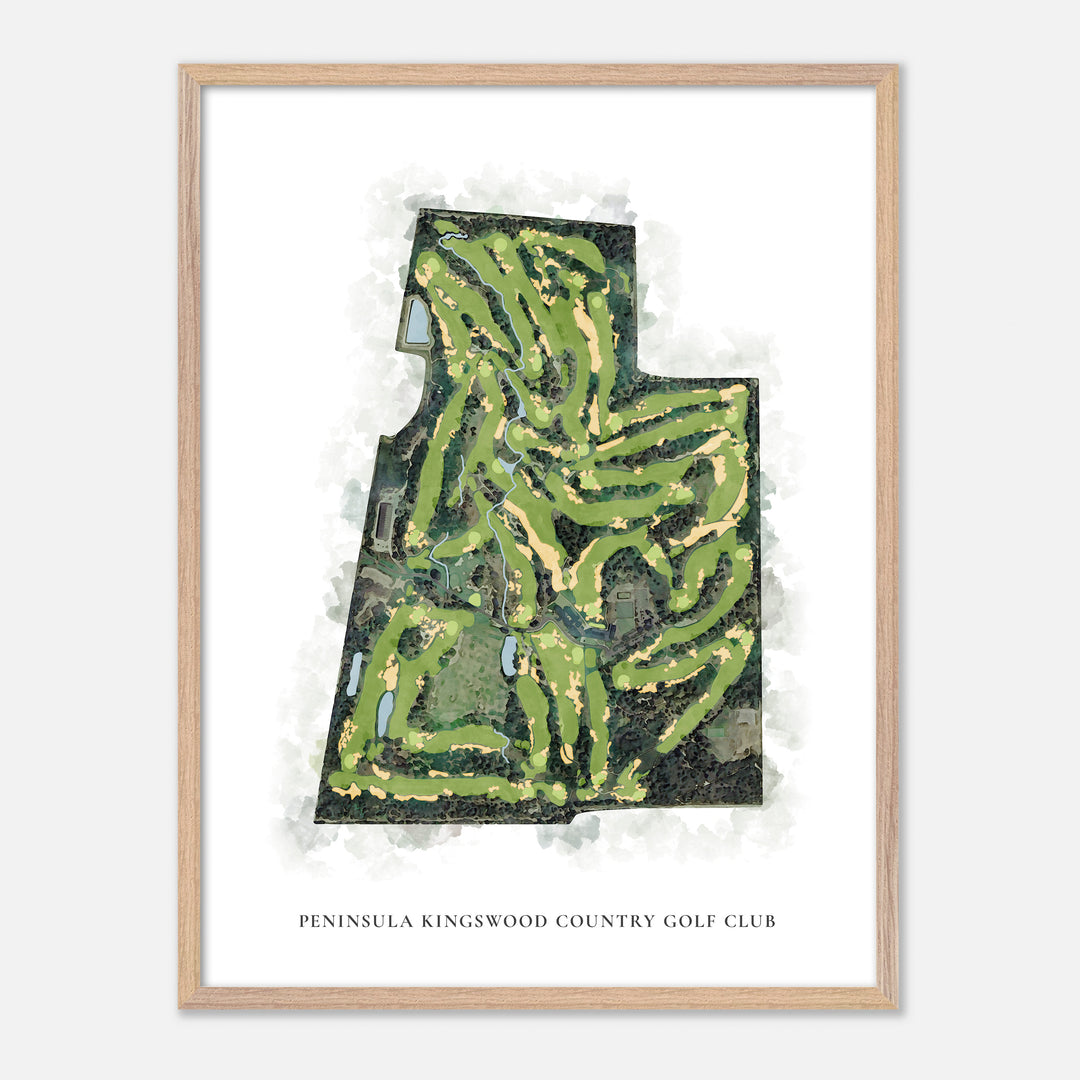 Print of Peninsula Kingswood Country Golf Club Classic Map
