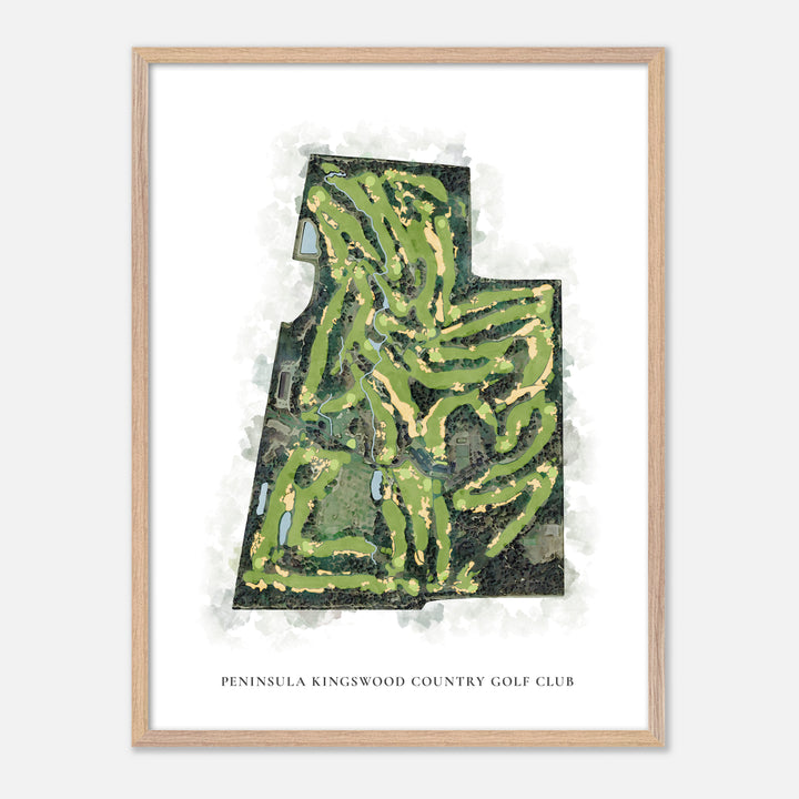 Print of Peninsula Kingswood Country Golf Club Classic Map