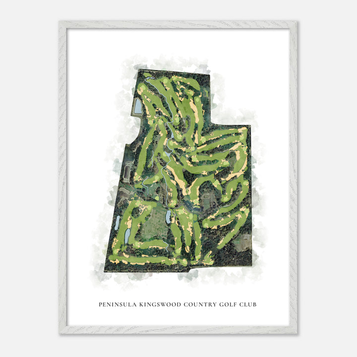 Print of Peninsula Kingswood Country Golf Club Classic Map