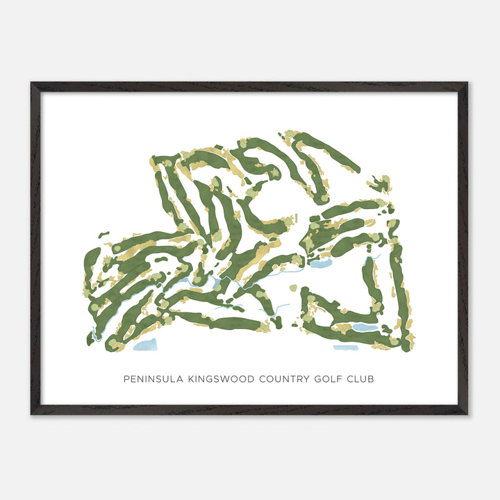 Print of Peninsula Kingswood Country Golf Club Modern Map