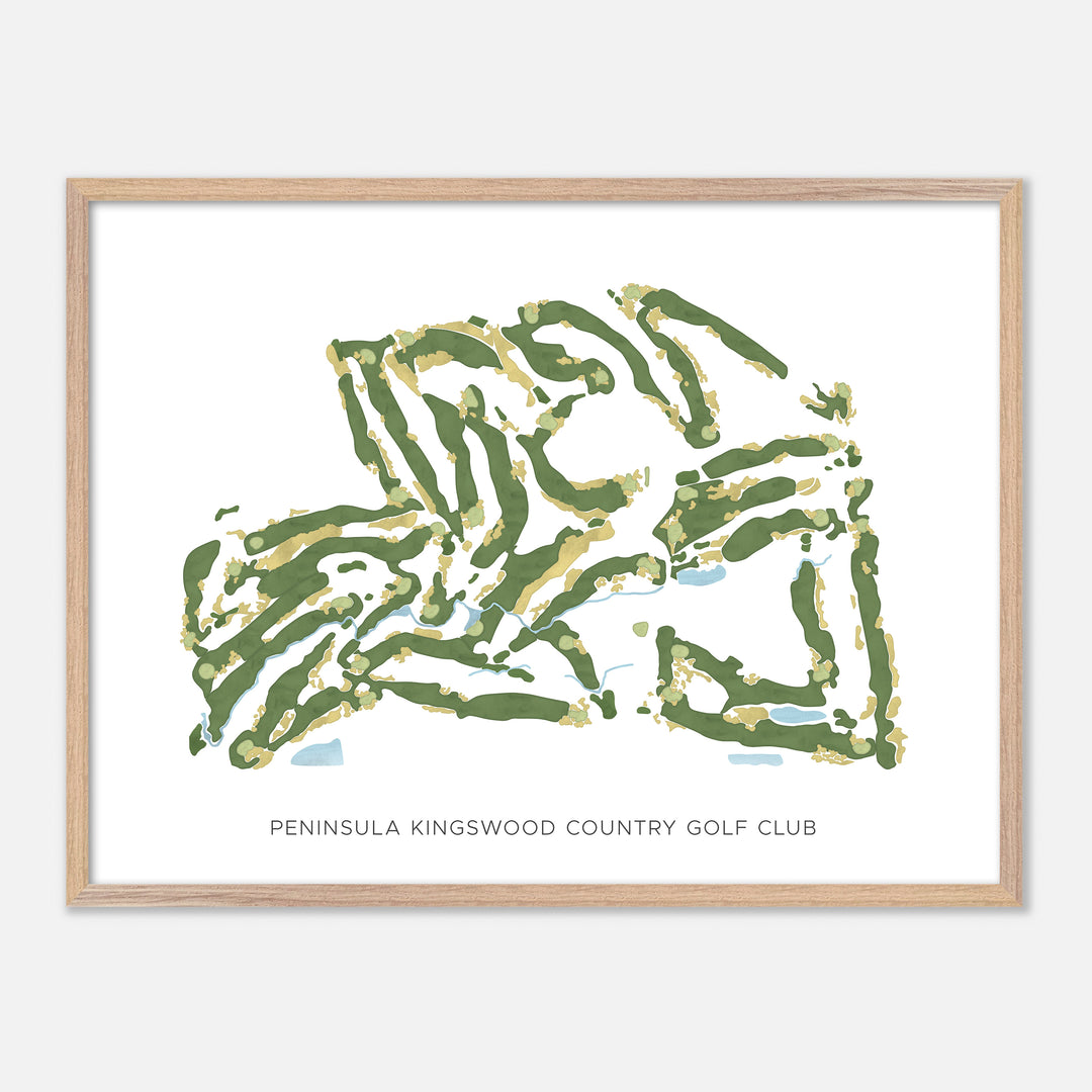 Print of Peninsula Kingswood Country Golf Club Modern Map