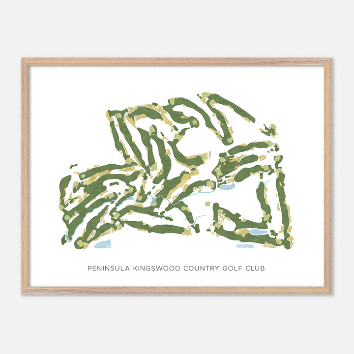 Print of Peninsula Kingswood Country Golf Club Modern Map