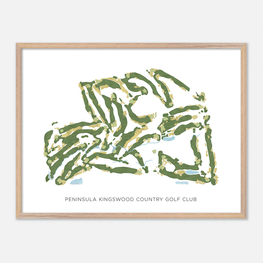 Print of Peninsula Kingswood Country Golf Club Modern Map