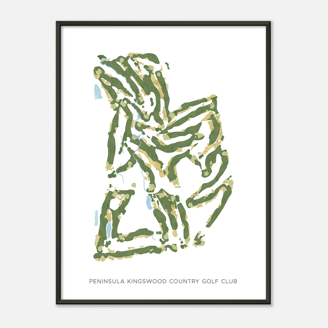 Print of Peninsula Kingswood Country Golf Club Modern Map
