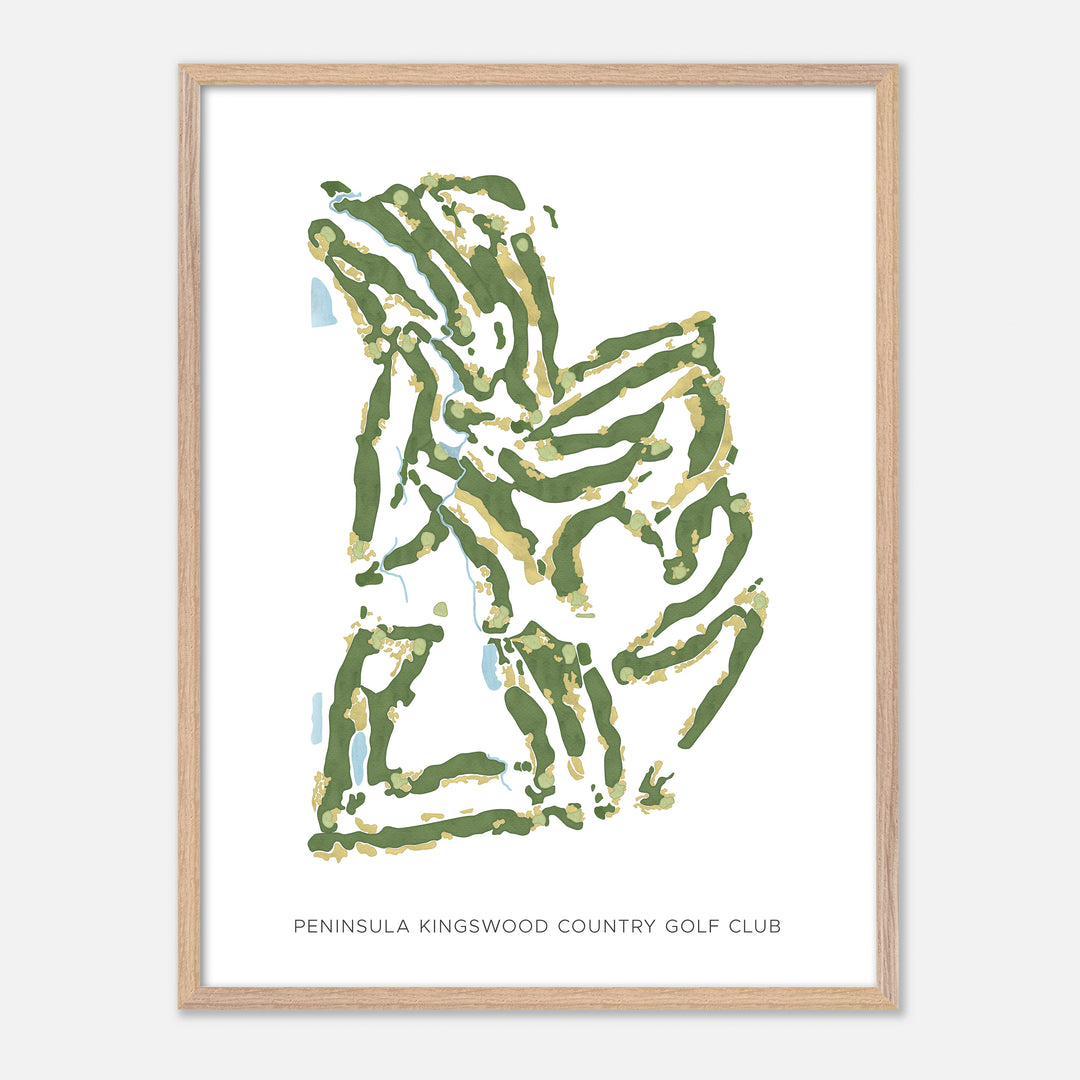 Print of Peninsula Kingswood Country Golf Club Modern Map
